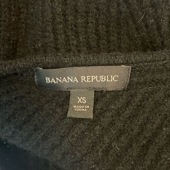 Banana Republic Black wool long sleeve v neck sweater size xs - Picture 4 of 6